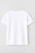 Erkek Bisiklet Yaka Baskılı Siyah T-shirt - 2