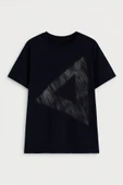 Erkek Rahat Kesim Bisiklet Yaka Baskılı Beyaz T-shirt - 5