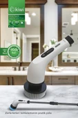Kiwi Ksc-4229 Şarjlı Döner Başlıklı Temizlik Fırçası 7 Başlıklı Uzatma Çubuklu Temizlik Makinesi - 1