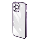 İphone 14 Plus Darbe Emici Şeffaf Kenarları Renkli Sert Lazer Lensli Kılıf thumbnail 5