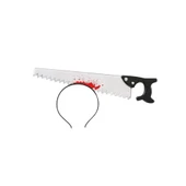 Kafaya Saplanmış Halloween Kanlı Testere Şaka Tacı - 2