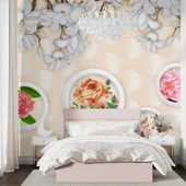 Dağ ve Göl Manzara Duvar Kağıdı Baskı thumbnail 2