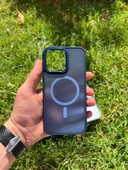 İphone 14 Plus Magsafe Mat Krom Telefon Kılıfı - 1