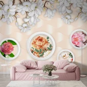 Dağ ve Göl Manzara Duvar Kağıdı Baskı thumbnail 9