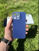 İphone 15 Pro Uyumlu Parlak Premium Renkli Cam Telefon Kılıfı - 5