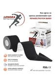 LENORA Kinesiology Ağrı Bandı Siyah 5 Metre X 5 Cm Sporcu Bandı - 1