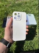 İphone 15 Pro Uyumlu Parlak Premium Renkli Cam Telefon Kılıfı - 3