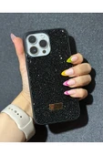 İphone 15 Pro Max Uyumlu Sw İnce Taşlı Elmas Işıltılı Telefon Kılıfı - 1