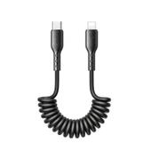 Joyroom Travel Serisi 30W Araç Sarmal Hızlı Şarj Kablosu Type-C'den Lightning 1,5 Metre - 1