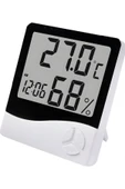 TEMPERATURE Derece Termometre Htc1 Isı Nem Alarm Mini Dijital Termometre Nem Ölçer Oda Sıcaklığı Iç Mekan Bebek - 1