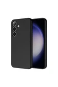 Samsung Galaxy A36 Kılıf Kamera Korumalı Esnek Mat Renkli Standart Siyah Silikon Kapak - 1
