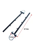 Balkon Kurutmalığı Metal Çamaşır Askılığı Siyah Küpeşte - 1