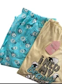 Kadın Battal Koyun Desenli Kısa Kollu Pijama Takım - 5470 - STLLA PNK - 2