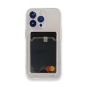 iPhone 15 Pro Kılıf Cardy Şeffaf Kartlık Cepli Kapak - 2