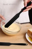 Silicolife Pasta Sıvama Spatulası, Silikon Çikolata Krema Reçel Sıyırma Sıvama Bıçağı Spatulası 25cm Siyah - 5