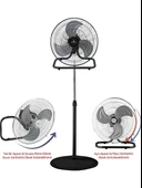 Rubenis Rbs-25 Premium Pro 18 Inch (46 Cm) Sanayi Tipi Fonksiyonel Vantilatör - 2