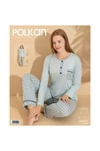 Düğmeli Viscon Pijama Takımı - 1