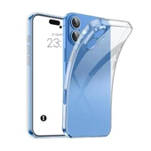 iPhone 16 Kılıf Metal Tuşlu Kamera Korumalı Silikon Şeffaf Arka Kapak - 1