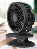 Aksesuarcı Mandallı Şarjlı 3 Modlu Mini Fan Vantilatör Sıkıştırma - 1