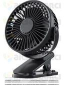 Aksesuarcı Mandallı Şarjlı 3 Modlu Mini Fan Vantilatör Sıkıştırma - 2