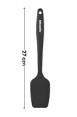 Kaşık Spatula, Isıya Dayanıklı Yanmaz Yapışmaz Tek Parça Silikon Kaşık Spatula 27cm Siyah - 2
