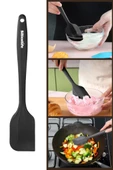 Silicolife Büyük Spatula, Isıya Dayanıklı Yanmaz Yapışmaz Tek Parça Silikon Spatula 26cm Siyah - 1