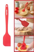 Silicolife Büyük Spatula, Isıya Dayanıklı Yanmaz Yapışmaz Tek Parça Silikon Spatula 26cm Kırmızı - 1