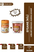 2'li Set Kahvaltılık Sürülebilir Katkısız 340gr Leblebi Kreması + Özel Hurma Ezmesi 1KG thumbnail 1