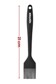 Silicolife Yumurta Fırçası, Isıya Dayanıklı Yanmaz Yapışmaz Tek Parça Silikon Fırça 21cm Siyah - 3