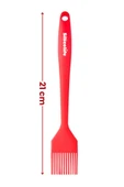 Silicolife Yumurta Fırçası, Isıya Dayanıklı Yanmaz Yapışmaz Tek Parça Silikon Fırça 21cm Kırmızı - 2