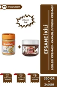 2'li Set Kahvaltılık Sürülebilir Katkısız 340gr Leblebi Kreması + Kakaolu Fındık Kreması 320gr - 1