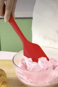 Silicolife Büyük Spatula, Isıya Dayanıklı Yanmaz Yapışmaz Tek Parça Silikon Spatula 26cm Kırmızı - 5