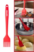 Silicolife Yumurta Fırçası, Isıya Dayanıklı Yanmaz Yapışmaz Tek Parça Silikon Fırça 21cm Kırmızı - 1