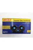 12 Volt Araç Içi Torpido Üstü Çift Fanlı Oto Vantilatör 360° Dönebilir 0607 - 4