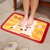 Yeni Yıl Temalı Paspas - Hao Shi Fasheng Desenli 40x60cm thumbnail 5