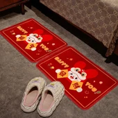 Yeni Yıl Temalı Paspas - Hao Shi Fasheng Desenli 40x60cm thumbnail 12