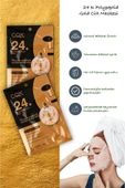 QNİAY 24K Gold Maske Hyalüronik Altın Kolajen Gözenek Onarım (1adet)Yüz Maskesi Hafta Sonu Evde Bakım thumbnail 2