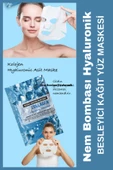 QNİAY Hyaluronik Asit Maske Kolajen Cqk Özlü Etkili Nem Bombası Yüz Maskesi - 1