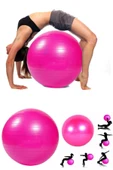 QNİAY Büyük Boy Pilates Topu Pembe Renk 55 Cm - 1