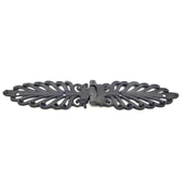 Antika Tarz Dekoratif Pirinç Yaprak Desenli Menteşe - 55x265 Mm, Oksit - 1