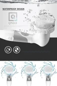 QNİAY 5 Parça Vücut Fırçaları Duş Temizleme Masaj Fırçası Çok Fonksiyonlu Fırça Spa Su Geçirmez Küvet Duş thumbnail 5