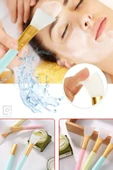 QNİAY Silikon Maske Krem Fırçası Yüz Cilt Bakım Makyaj Temizleme Fırçası - 1