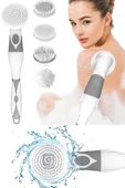 QNİAY 5 Parça Vücut Fırçaları Duş Temizleme Masaj Fırçası Çok Fonksiyonlu Fırça Spa Su Geçirmez Küvet Duş thumbnail 4