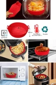 QNİAY Fritöz Silikon Pişirme Kalıbı Airfryer Hava Fritözü Xiaomi Philips Tefal Tüm Fritözlere Uyumlu - 3