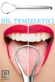 QNİAY Paslanmaz Çelik Dil Temizleme Aparatı Dil Kazıma Çubuğu Temizleyici Kazıyıcı Sıyırıcı 222 - 3