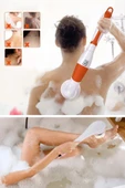 QNİAY 5 Parça Vücut Fırçaları Duş Temizleme Masaj Fırçası Çok Fonksiyonlu Fırça Spa Su Geçirmez Küvet Duş thumbnail 3