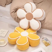 Çiçek Şeklinde Peluş Minder - Beyaz - 50cm - 5