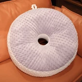 Bubble Peluş Koltuk Minderi - Beyaz - 80cm - 5