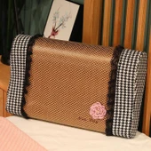 Buz Rattan Yastık - Mor Pembe - 50x30x10cm - 2
