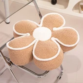Çiçek Şeklinde Peluş Minder - Beyaz - 50cm - 8